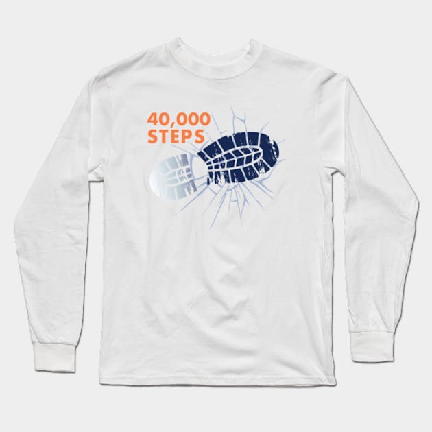 40,000 Steps Logo Long Sleeve T-Shirt by 40,000 Steps